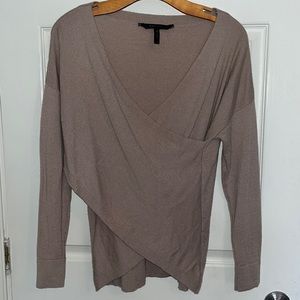 BCBG V-Neck sweater with cross in front